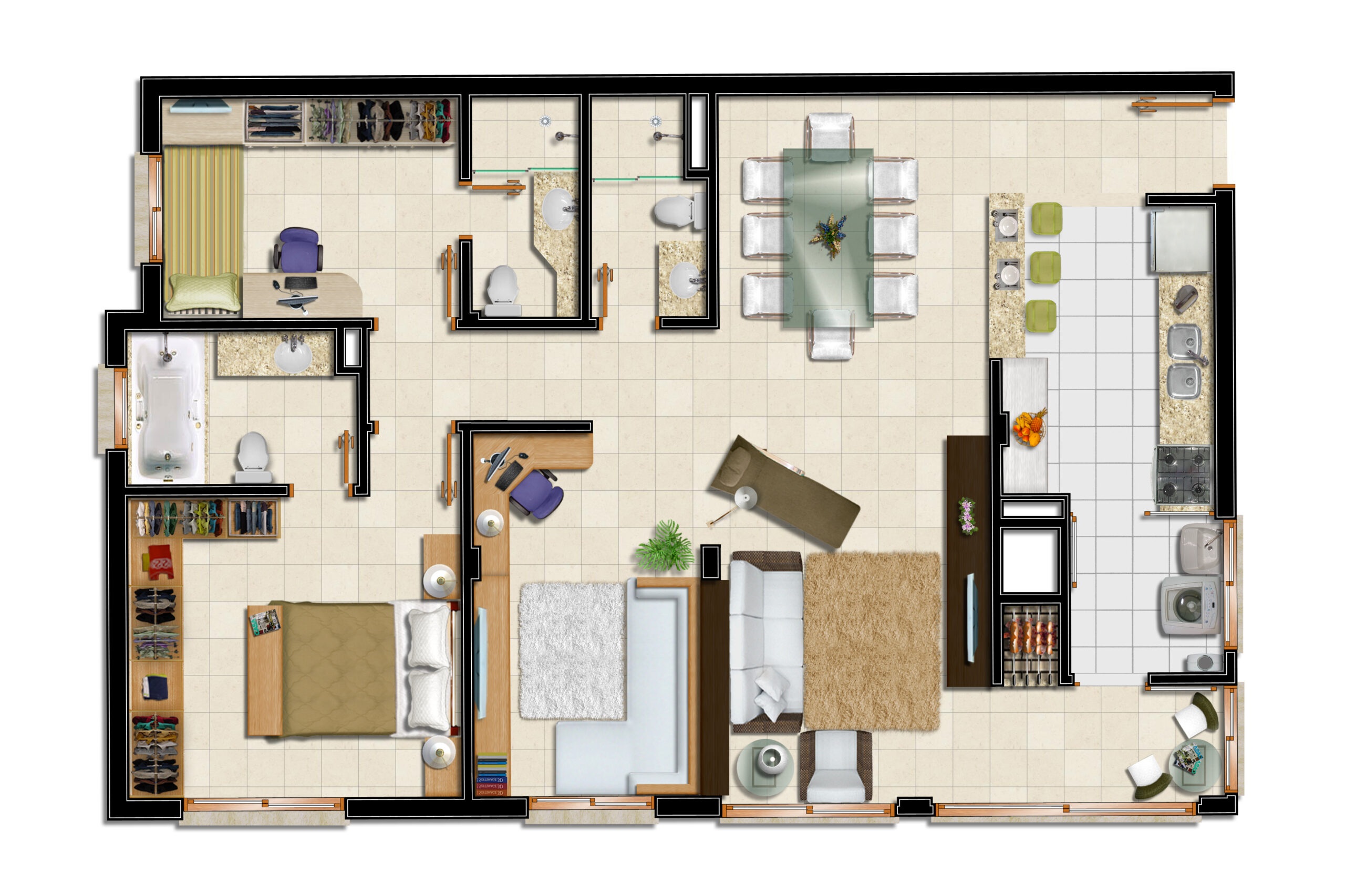 TIPO 2 e 3 LIVING ESTENDIDO